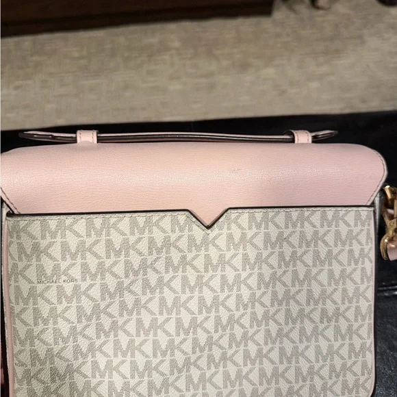 Michael Kors Pink and Cream Crossbody Purse - Picture 3 of 6